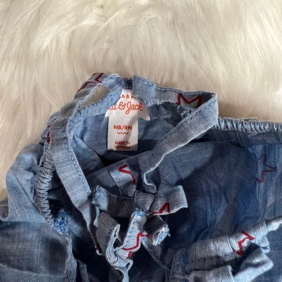 Cat & Jack Newborn Baby Girl Little Star Chambray Style Tank Top Romper❤️ - Picture 5 of 5